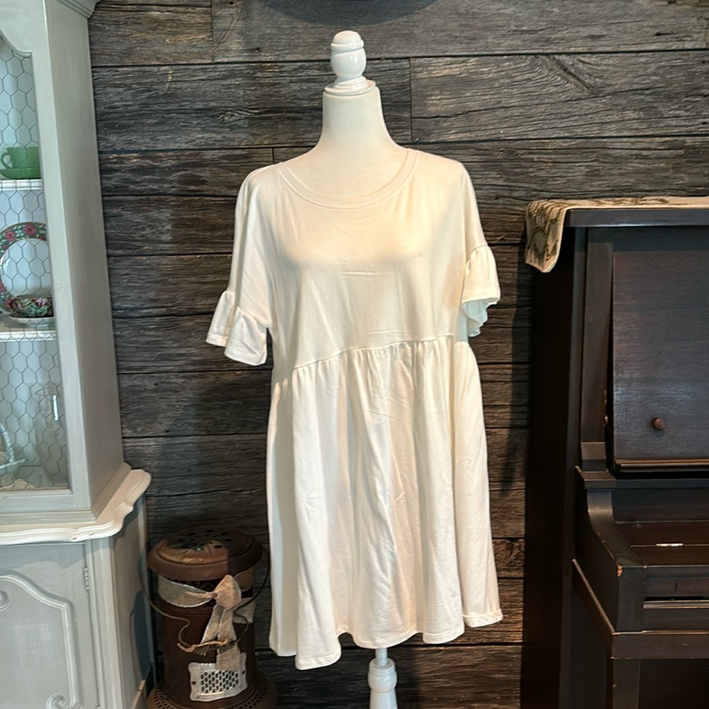 Jillian Harris x Jardines Domaine white mini dress